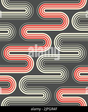 Seamless Stripe Background. Vector Wave Texture. Abstract Fashion Graphic Pattern Stock Vector