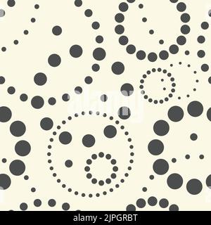 Seamless Circle Wallpaper. Abstract Dot Texture. Vector Minimalistic Background Stock Vector