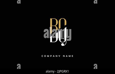 BQ, QB Abstract Letters Logo Monogram Stock Vector