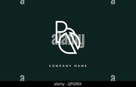 BQ, QB Abstract Letters Logo Monogram Stock Vector