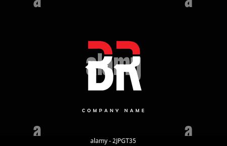BR, RB Abstract Letters Logo Monogram Stock Vector