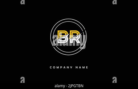 BR, RB Abstract Letters Logo Monogram Stock Vector