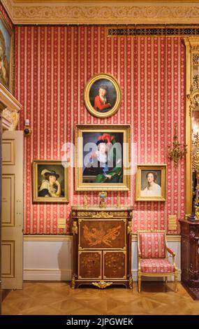 A collection of Old Master portraits of various women. At the Wallace Collection Museum in London, England, United Kingdom. Stock Photo