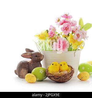 easter bunny, easter eggs, spring decoration, easter bunnies, easter egg, spring decorations Stock Photo