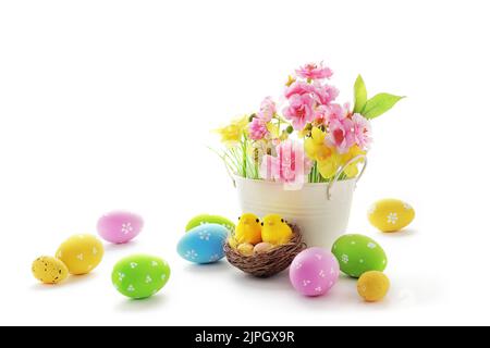 easter eggs, easter decoration, spring decoration, easter egg, easter decorations, spring decorations Stock Photo