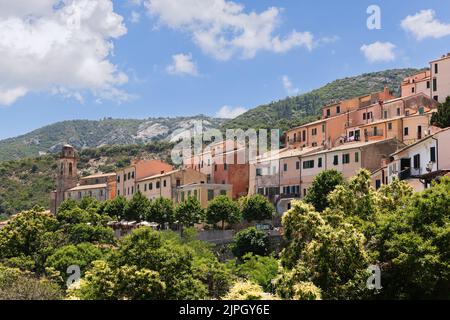 Sant'ilario in campo is one of the oldest little village up on a hill in the municipality of Campo nell’Elba, Province of Livorno, Island of Elba Stock Photo