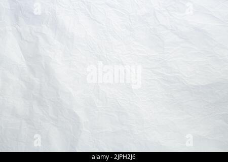 White crumpled paper texture background. White old creased and wrinkled paper abstract background. Grunge texture surface paper page material Stock Photo