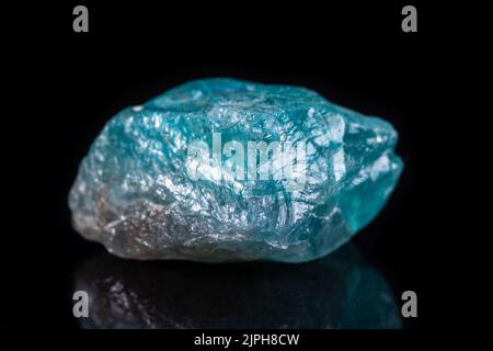 Macro mineral stone apatite on black background close up Stock Photo