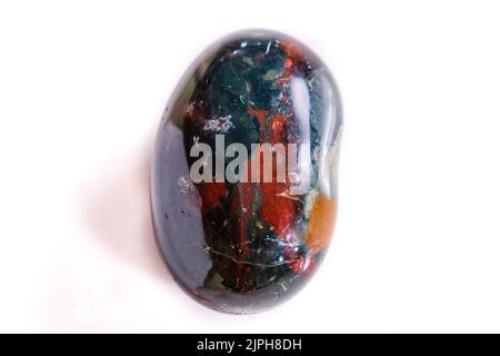 Macro mineral stone aventurine blue on white background close up Stock Photo