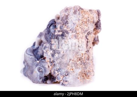 Macro mineral stone agate kidney gerbera on white background close up Stock Photo