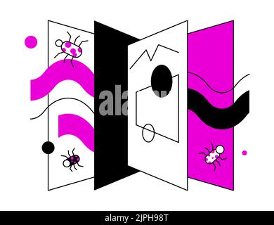 Checking files for viruses - colorful flat design style illustration Stock Vector