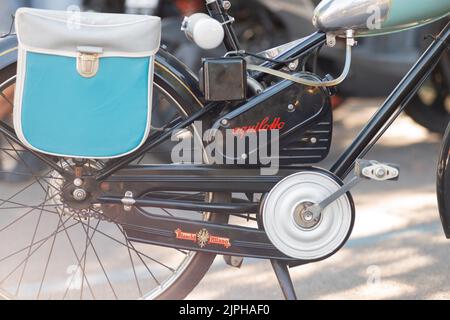 Italy, Lombardy, Meeting of Vintage Motorcycle, Bianchi Aquilotto Stock Photo