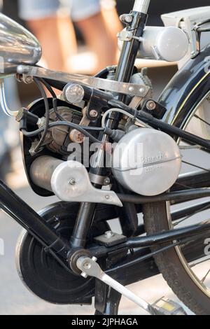 Italy, Lombardy, Meeting of Vintage Motorcycle, Bianchi Aquilotto Stock Photo