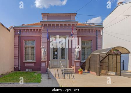 Nis, Serbia - August 04, 2022: Symphony Orchestra Building at Sunny Summer Day. Stock Photo