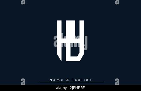 Alphabet letters Initials Monogram logo HY , YH Stock Vector