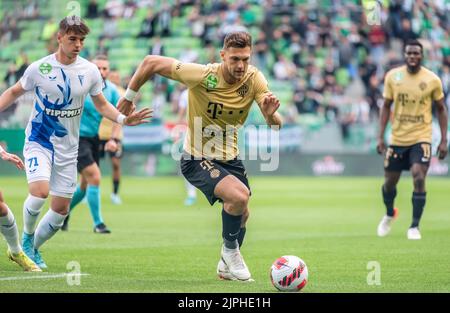 BUDAPEST, HUNGARY - APRIL 2: Balint Vecsei of Ferencvarosi TC