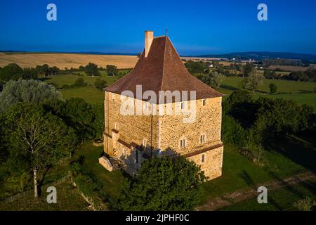 France, Cher (18), Berry, Neuvy-Deux-Clochers, la Tour de Vesvre // France, Cher (18), Berry, Neuvy-Deux-Clochers, the Tower of Vesvre Stock Photo