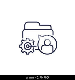 project manager icon, line vector Stock Vector