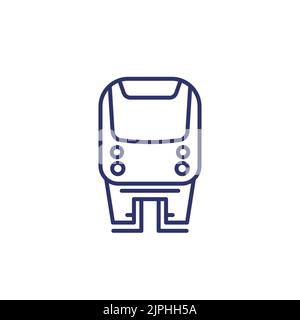 monorail icon on white, line vector design Stock Vector