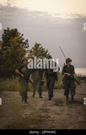 American soldiers, Vietnam cosplay costumes Stock Photo