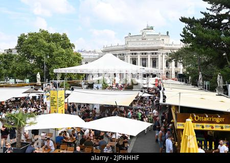 Vienna, Austria. Film festival 2022 in Vienna at Town Hall Square Stock Photo