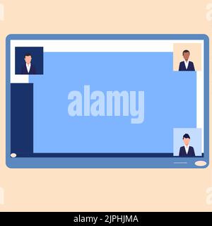 Illustration Of Couple Presenting New Amazing Ideas Holding Notes Sticking On Boards. Partners Drawing Sharing Old Wonderful Knowledge Handling Stock Vector
