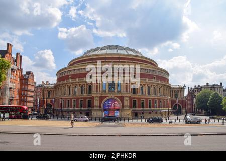 London, UK. 18th August 2022. Exterior daytime view of Royal Albert Hall. Stock Photo