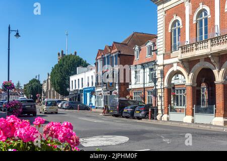 The Crown Hotel and Old Town Hall, London Street, Chertsey, Surrey, England, United Kingdom Stock Photo