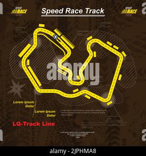 Dark brown race track wallpaper Stock Vector