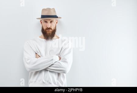 man, serious, beard, bearded, guy, men, beards, beardeds Stock Photo