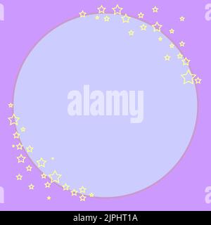 Blank Frame Decorated With Abstract Modernized Forms Flowers And Foliage. Empty Modern Border Surrounded By Multicolored Line Symbols Organized Stock Vector