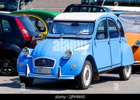 Citroen 2CV, Kavala, North-Eastern Greece Stock Photo