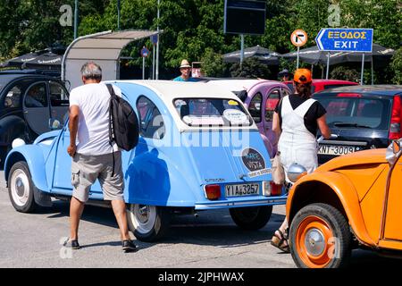 Citroen 2CV, Kavala, North-Eastern Greece Stock Photo