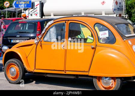 Citroen 2CV, Kavala, North-Eastern Greece Stock Photo