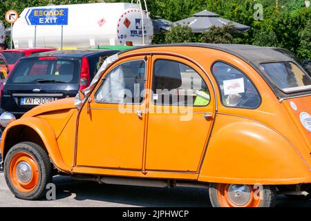 Citroen 2CV, Kavala, North-Eastern Greece Stock Photo