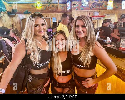 The Sturgis Motorcycle Rally is the largest motorcycle rally in the world. It is held annually in The Black Hills and in Sturgis, South Dakota for 10 Stock Photo