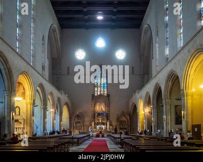 Main nave of the Basilica di Santa Chiara, Naples Stock Photo