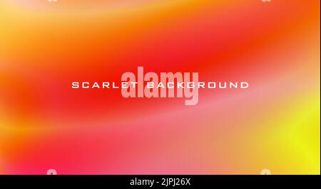 Abstract blurred scarlet background with gradient to yellow orange. Smooth vector graphic pattern Stock Vector