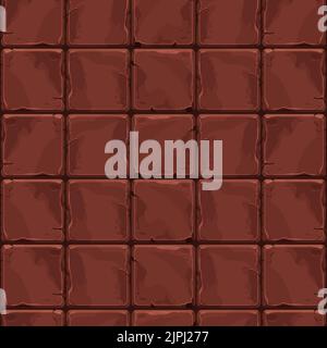 Stone wall from bricks, rock, game background in cartoon style ...