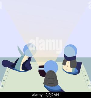 Abstract Brainstorming Problem Solutions, Careful Thinking Concept, Critical Logical Reasoning, Solving Puzzle Ideas, Creative Designs, Breakthrough Stock Vector