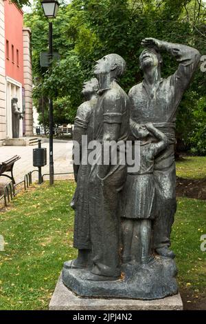 Sofia Bulgaria art Sculpture outside the Sofia City Art Gallery museum in Sofia, Bulgaria, Eastern Europe, Balkans, EU Stock Photo