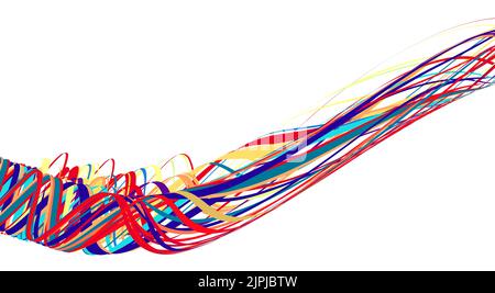 Abstract colorful wave on a white background. Graphic pattern Stock Photo