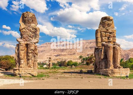 colossi of memnon, colossal statue, colossi of memnons Stock Photo