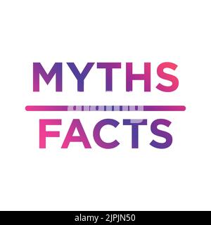 Myths facts. Vector icon. Stock Vector