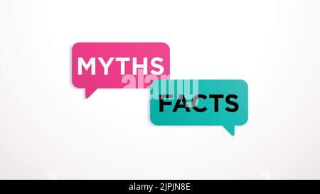 Myths facts. Vector illustration. Stock Vector