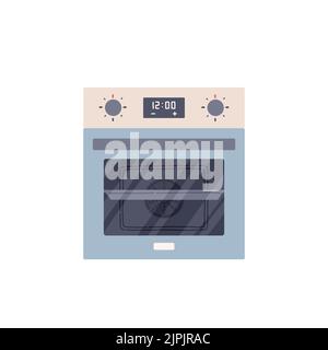 Kitchen stove oven flat design style vector Stock Vector