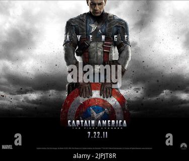 CHRIS EVANS POSTER, CAPTAIN AMERICA: THE FIRST AVENGER, 2011 Stock Photo