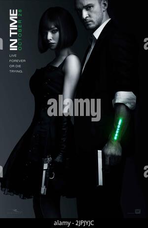 AMANDA SEYFRIED, JUSTIN TIMBERLAKE POSTER, IN TIME, 2011 Stock Photo