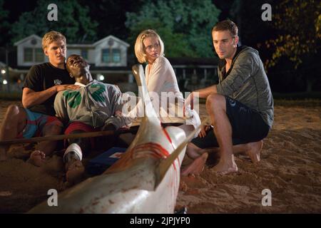 CHRIS ZYLKA, SINQUA WALLS, SARA PAXTON, DUSTIN MILLIGAN, SHARK NIGHT 3D, 2011 Stock Photo