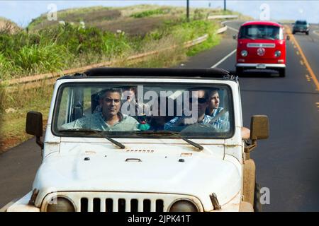 SHAILENE WOODLEY, MATT CORBOY, GEORGE CLOONEY, AMARA MILLER, NICK KRAUSE, THE DESCENDANTS, 2011 Stock Photo